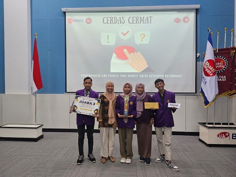 Akademi Farmasi Mitra Sehat Mandiri Sidoarjo Raih Juara 3 dalam Lomba Cerdas Cermat BEM Fakultas Farmasi Institut Ilmu Kesehatan Bhakti Wiyata Kediri
